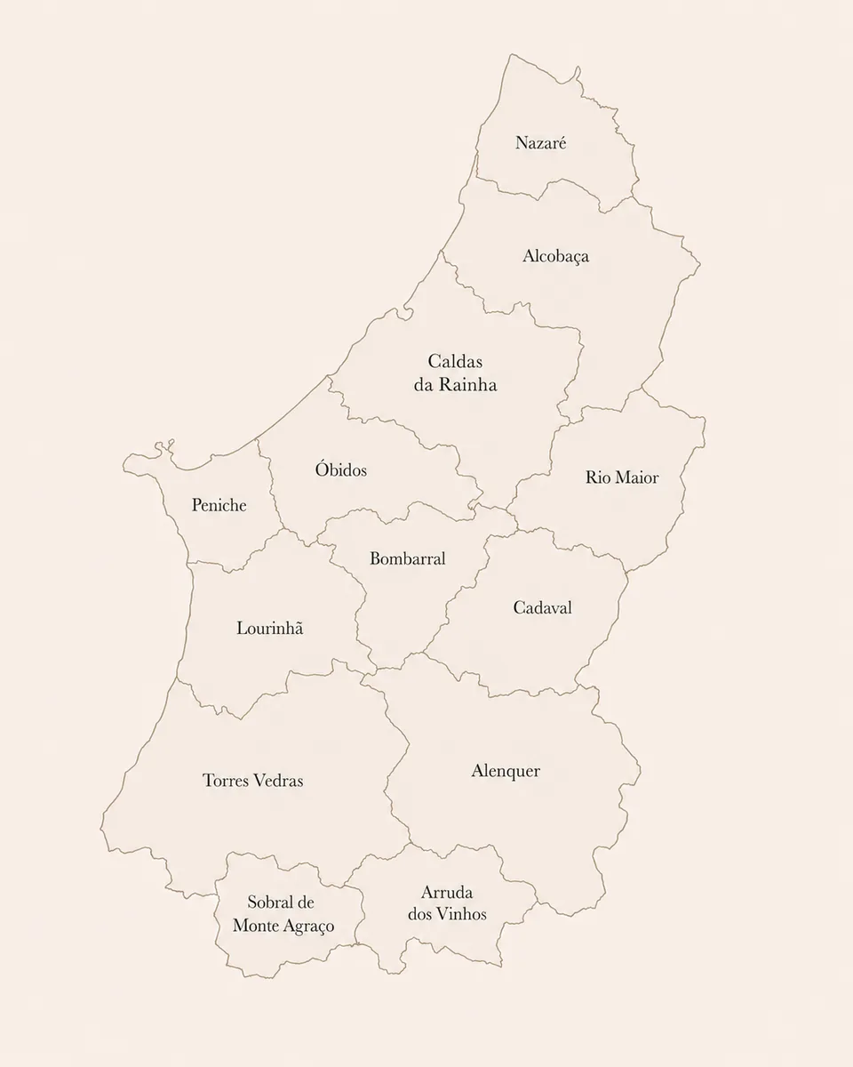 Map of Portugal's Oeste region and Rio Maior, showing Rezzide's area of operation